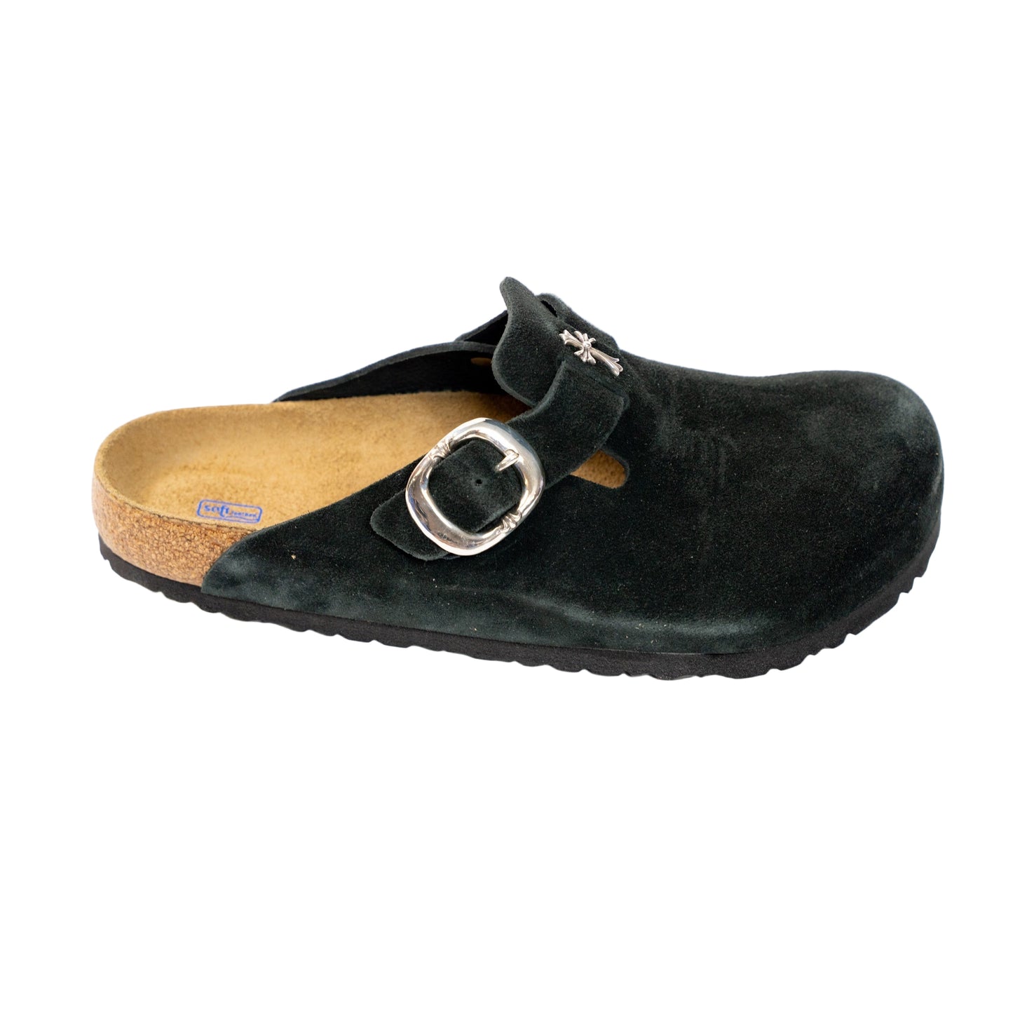 Birkenstock Boston Gunslinger Suede Mules 'Black'