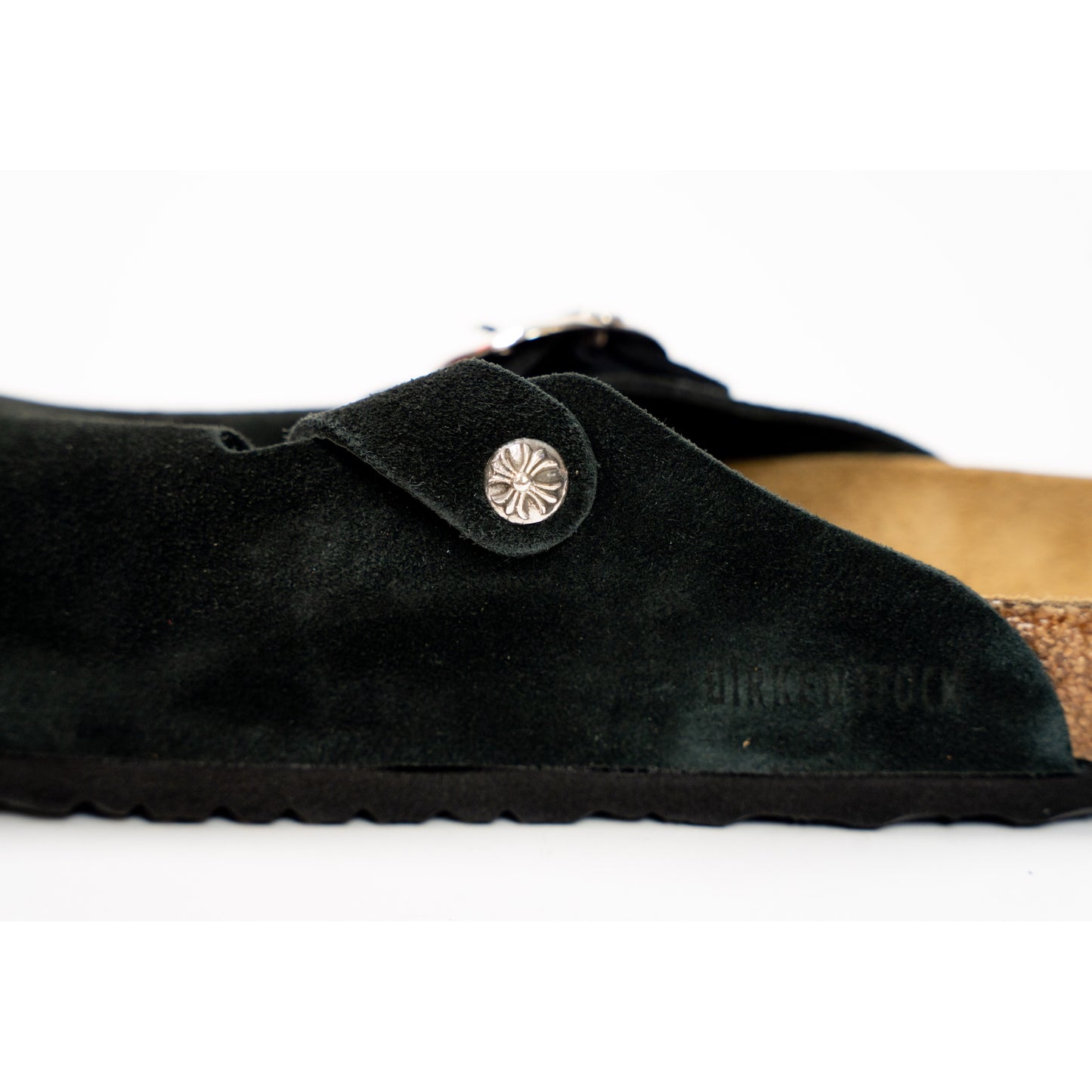 Birkenstock Boston Gunslinger Suede Mules 'Black'