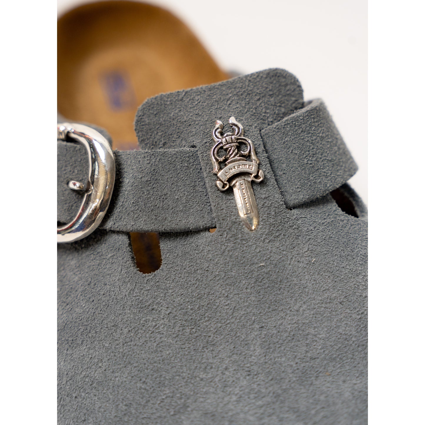 Birkenstock Boston Gunslinger Suede Mules 'Basalt Gray'