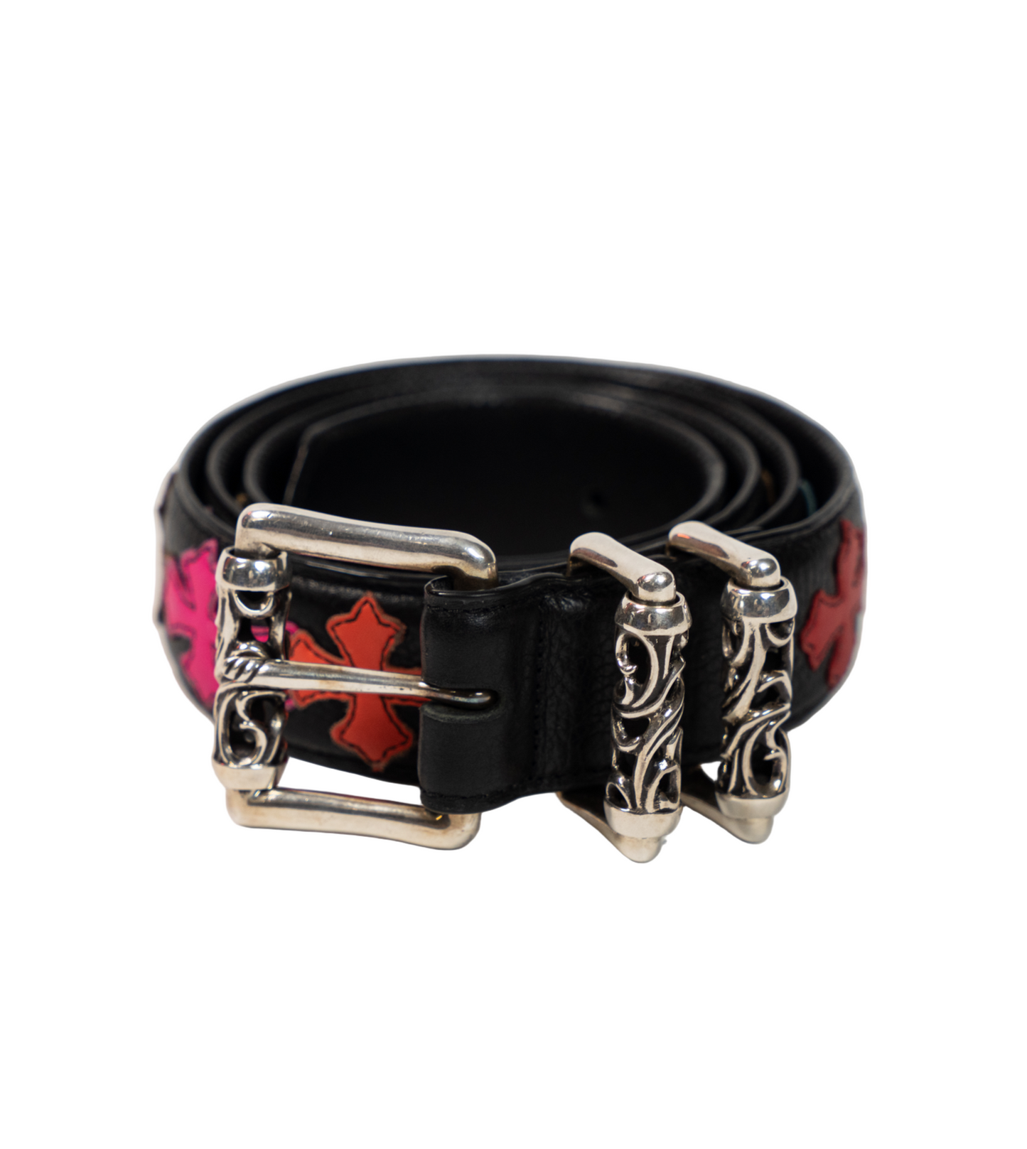 Multicolor Cross Patch Roller Belt