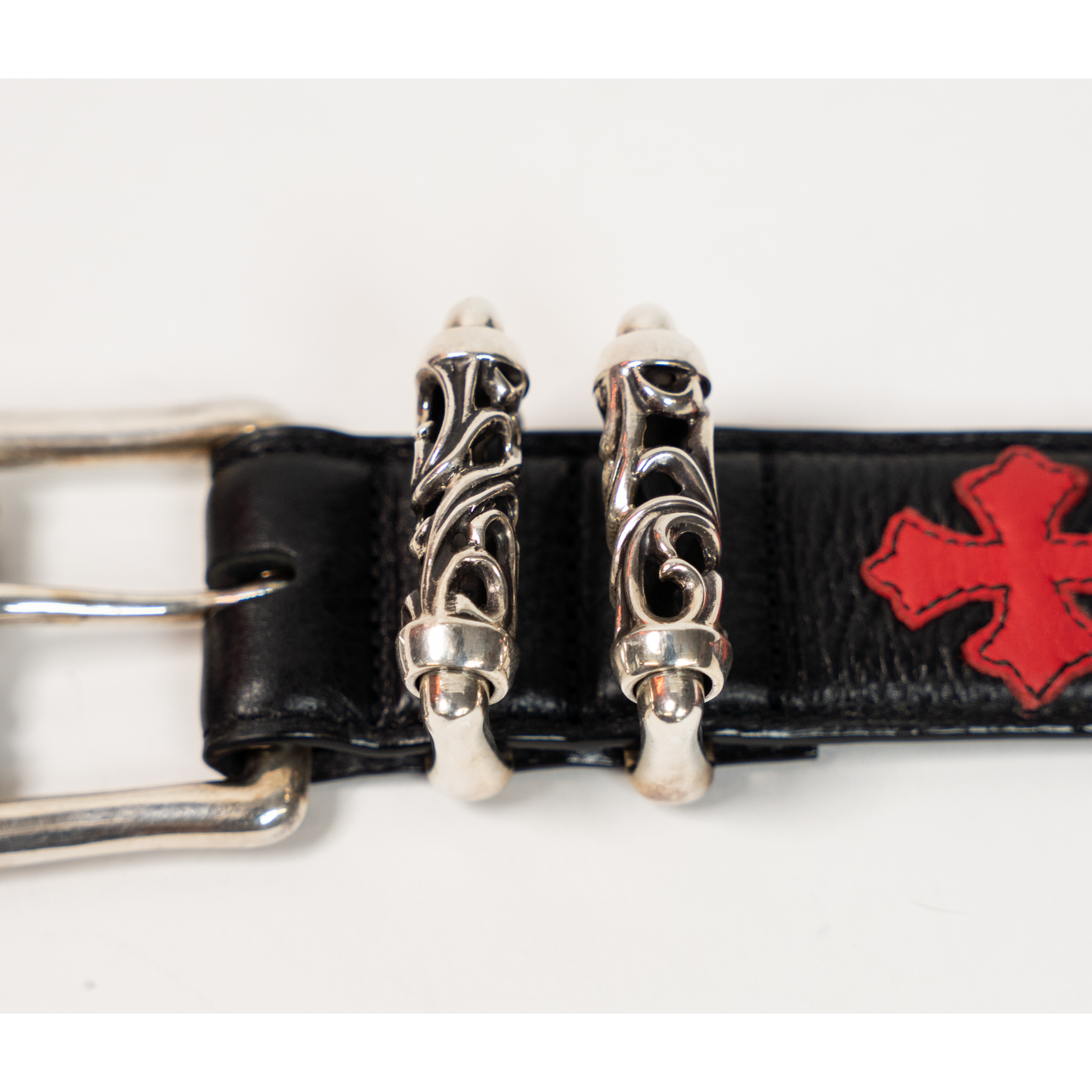 Multicolor Cross Patch Roller Belt