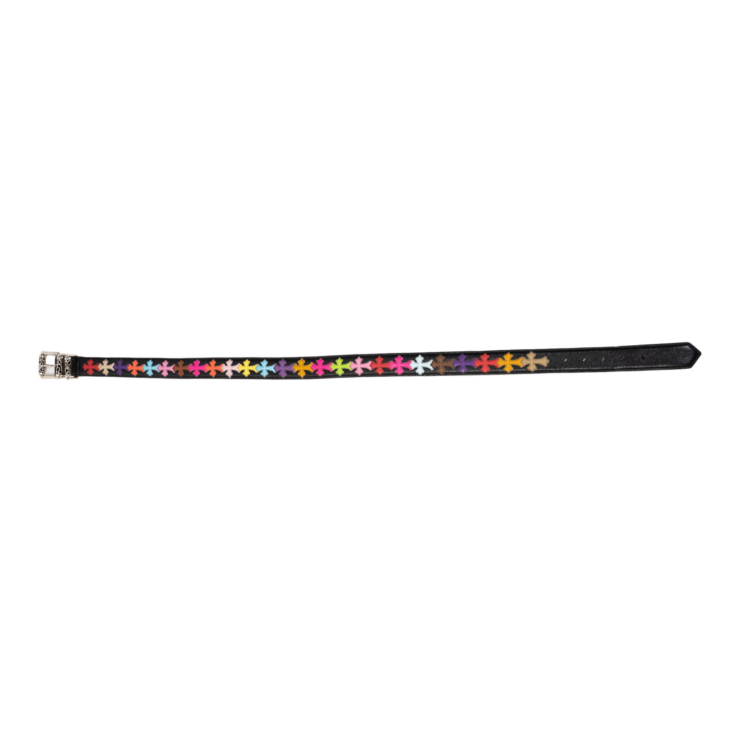 Multicolor Cross Patch Roller Belt