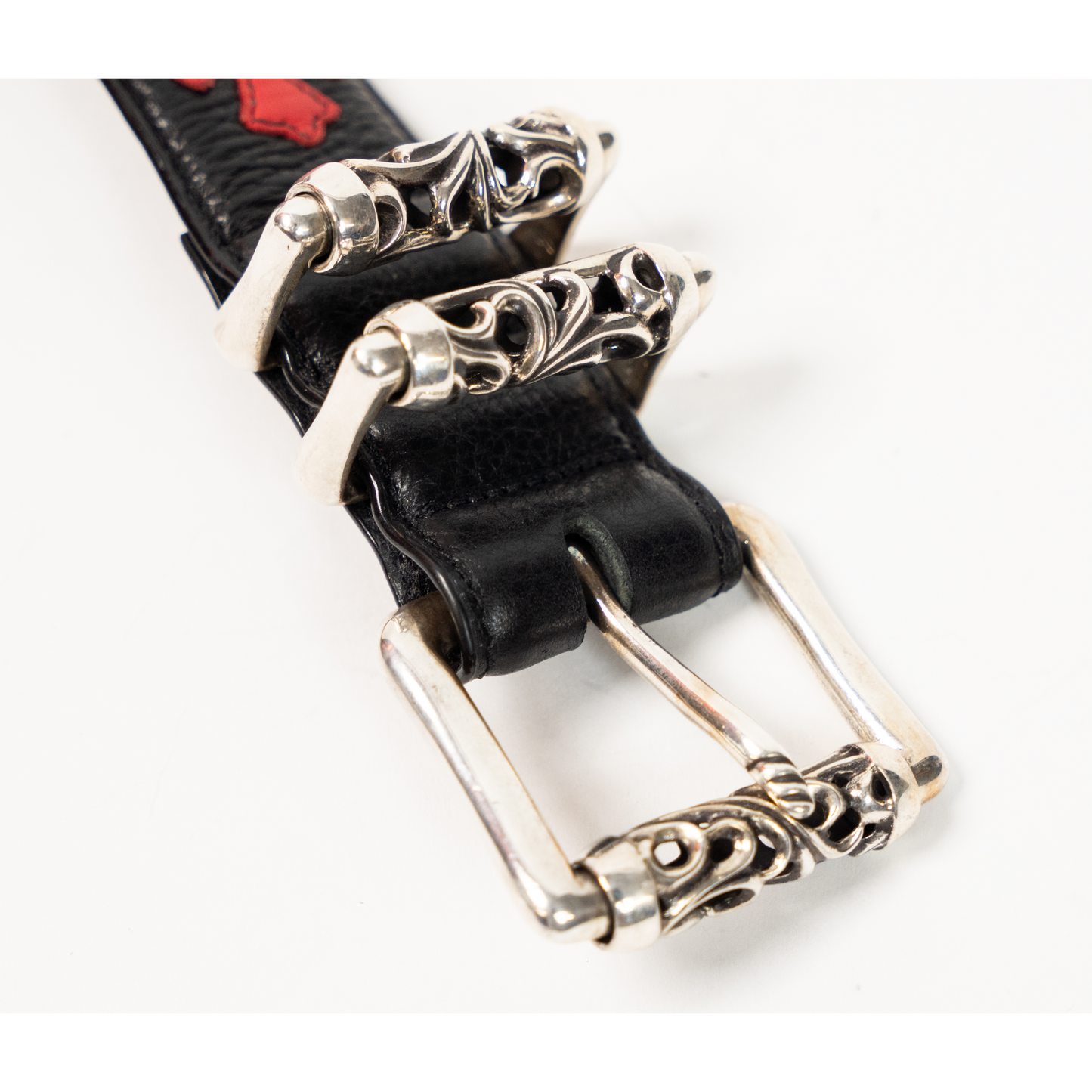 Multicolor Cross Patch Roller Belt