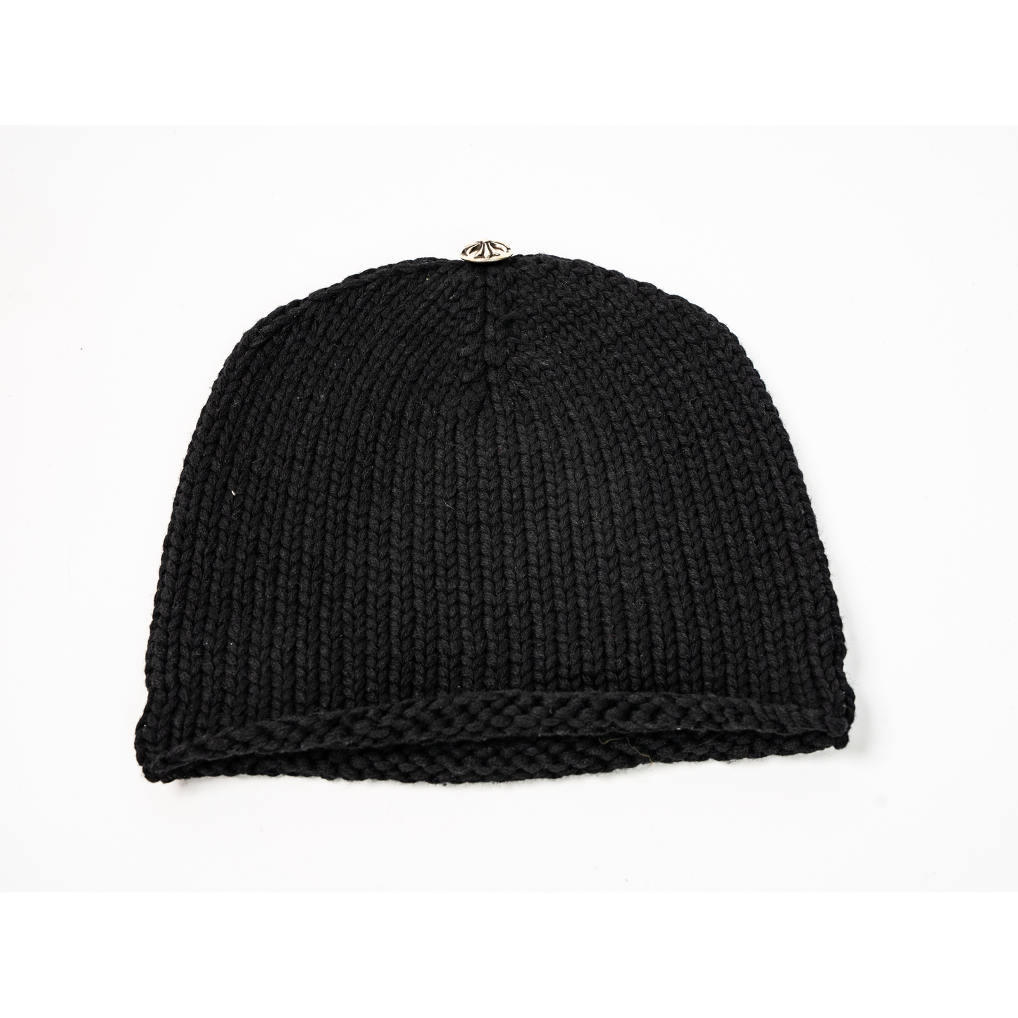 Wool Knit Cross Patch Beanie