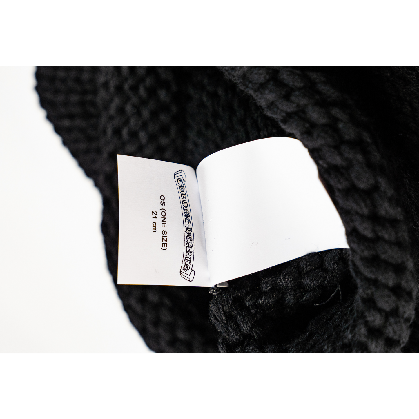 Wool Knit Cross Patch Beanie