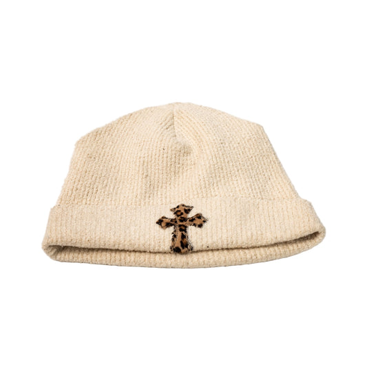 Cheetah Cross Patch Beanie 'Cream'