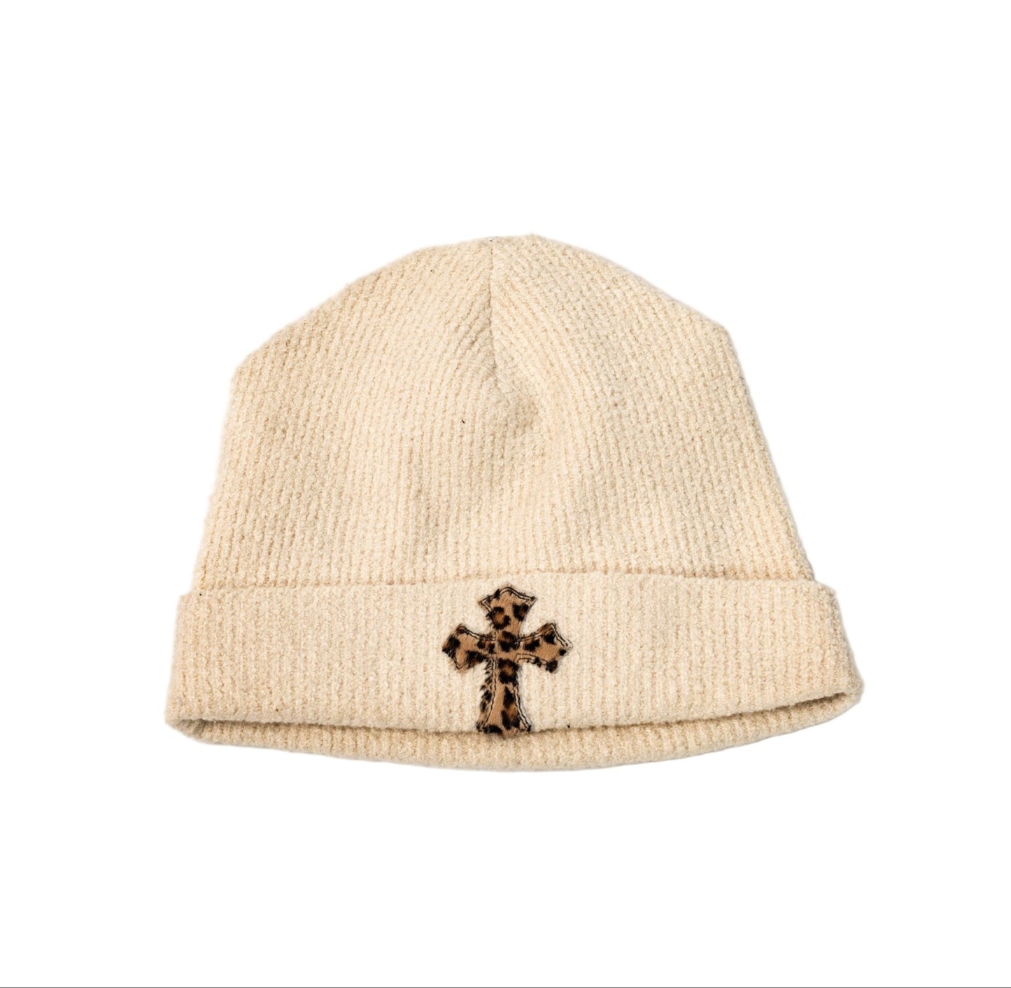 Cheetah Cross Patch Beanie 'Cream'