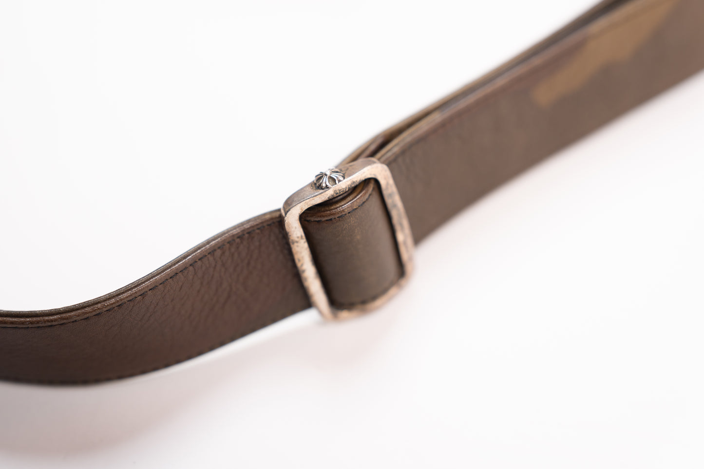 1/1 XL Camo Leather Messenger Bag With Black Cross Patches