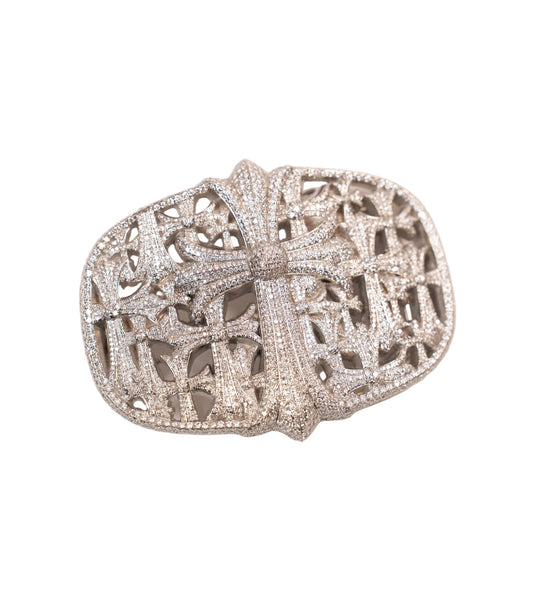 Iced Out VVS Cemetery Cross Belt Buckle