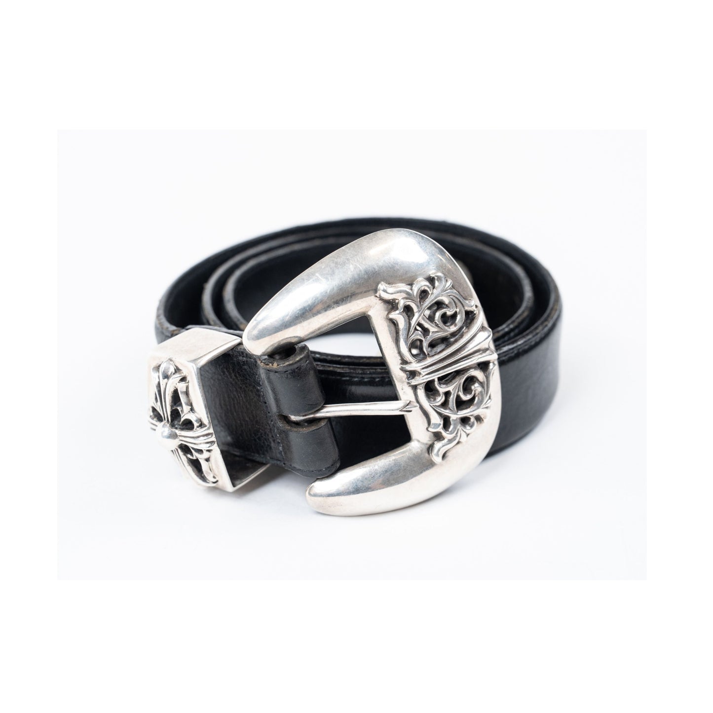 Silver Vine Floral Three-Piece Belt