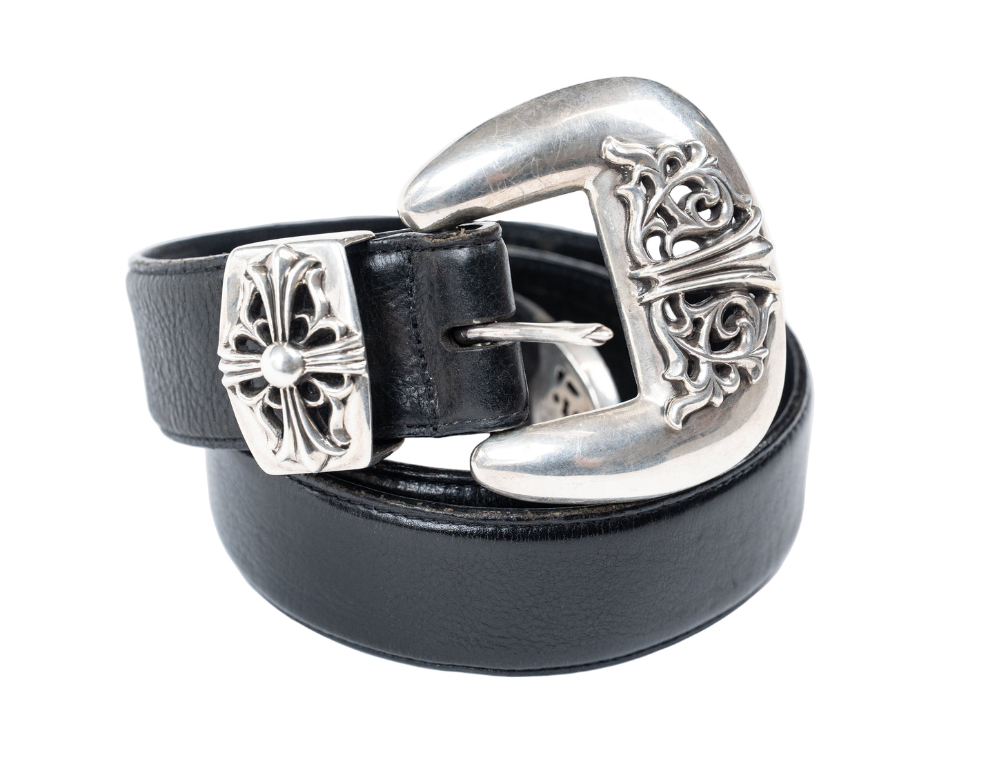 Silver Vine Floral Three-Piece Belt