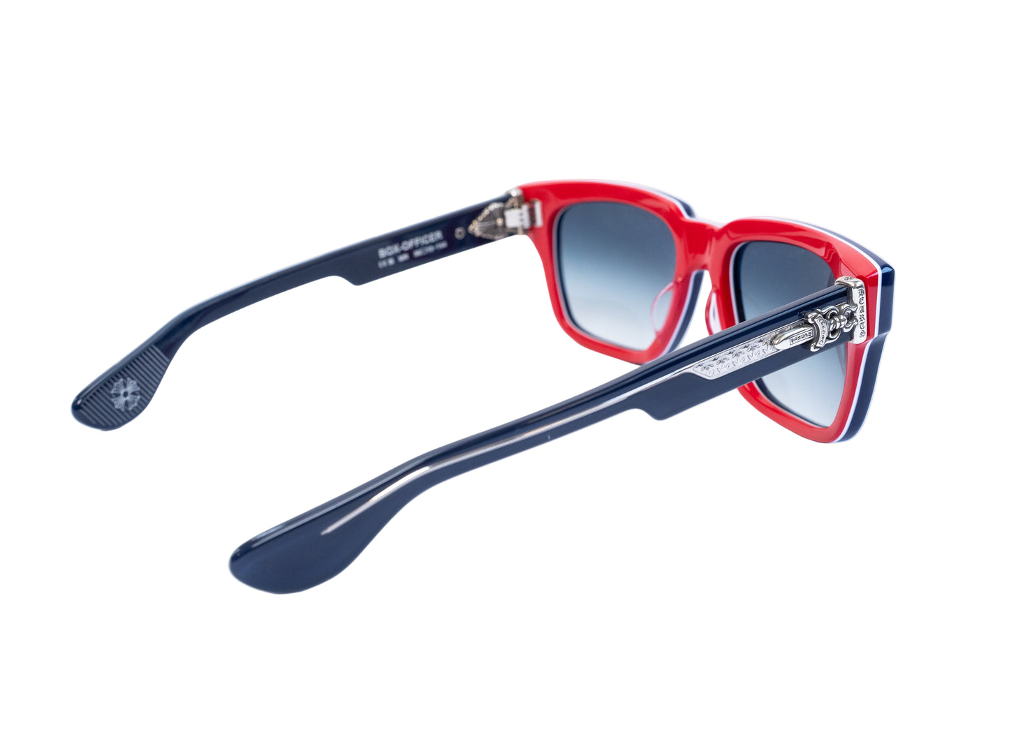 Box Officer Navy Blue/Red Sunglasses