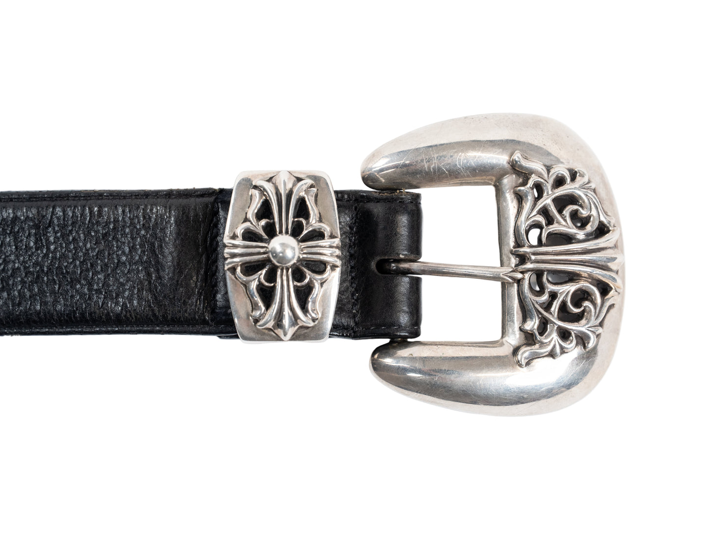Silver Vine Floral Three-Piece Belt