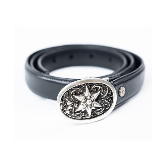 Black Thin Soft Leather Strap