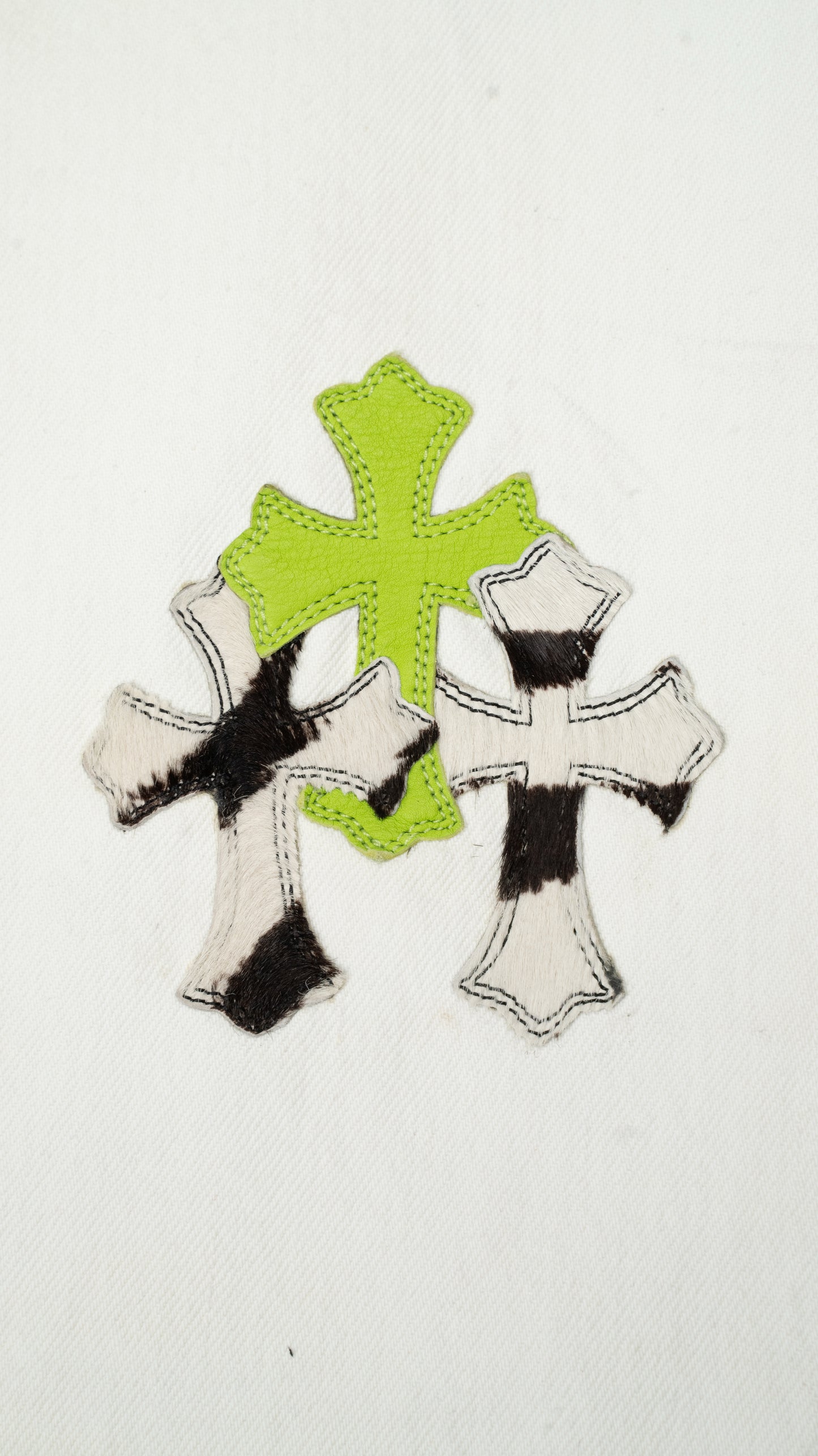 Zebra Green Cross Patch White Levi's Denim Jeans