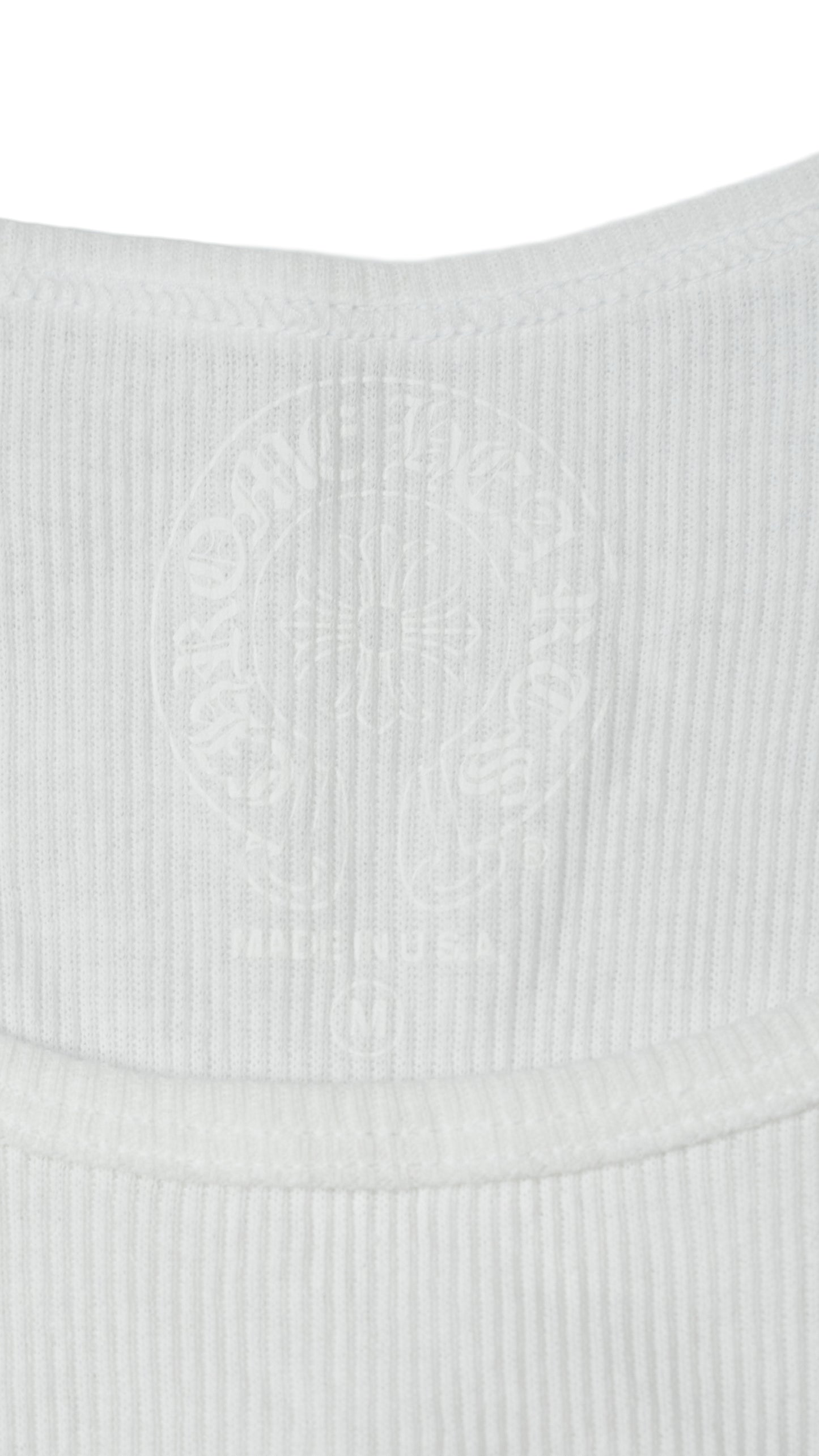 T Bar Rib Tank 'Pink/White'