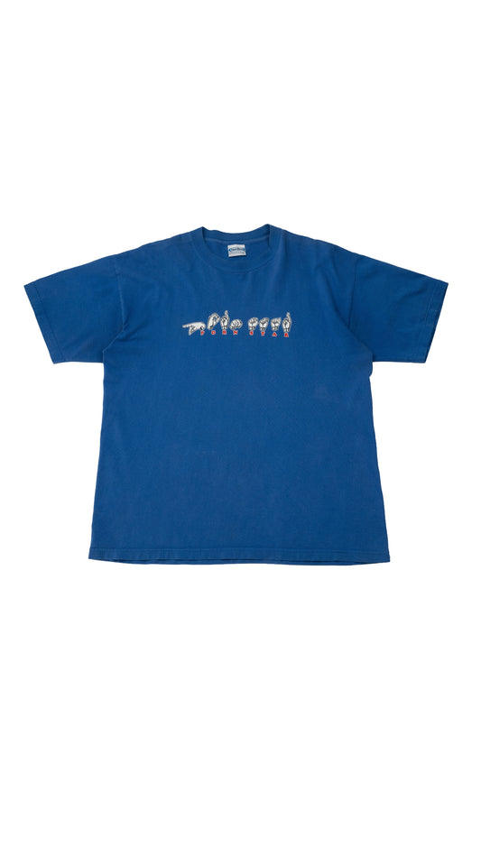 Blue Pornstar Sign Language T-Shirt