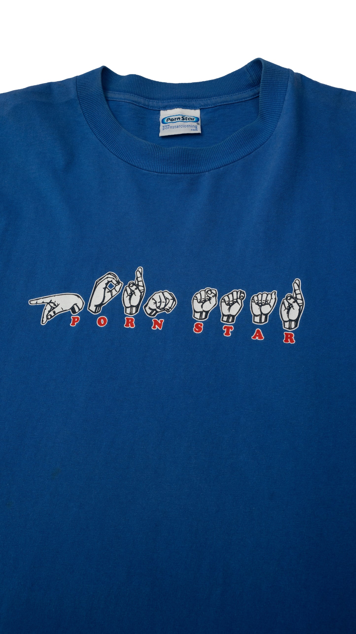Blue Pornstar Sign Language T-Shirt
