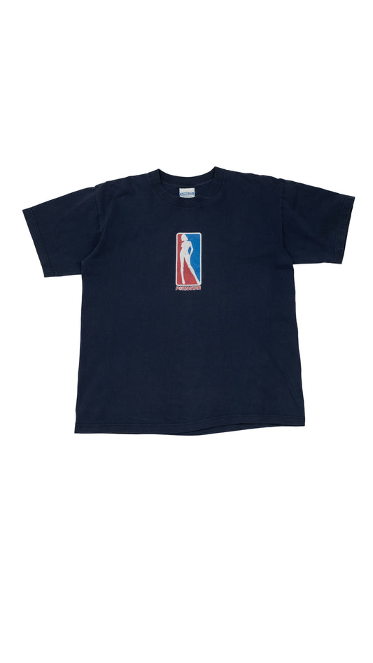 Blue Pornstar NBA Logo T-Shirt