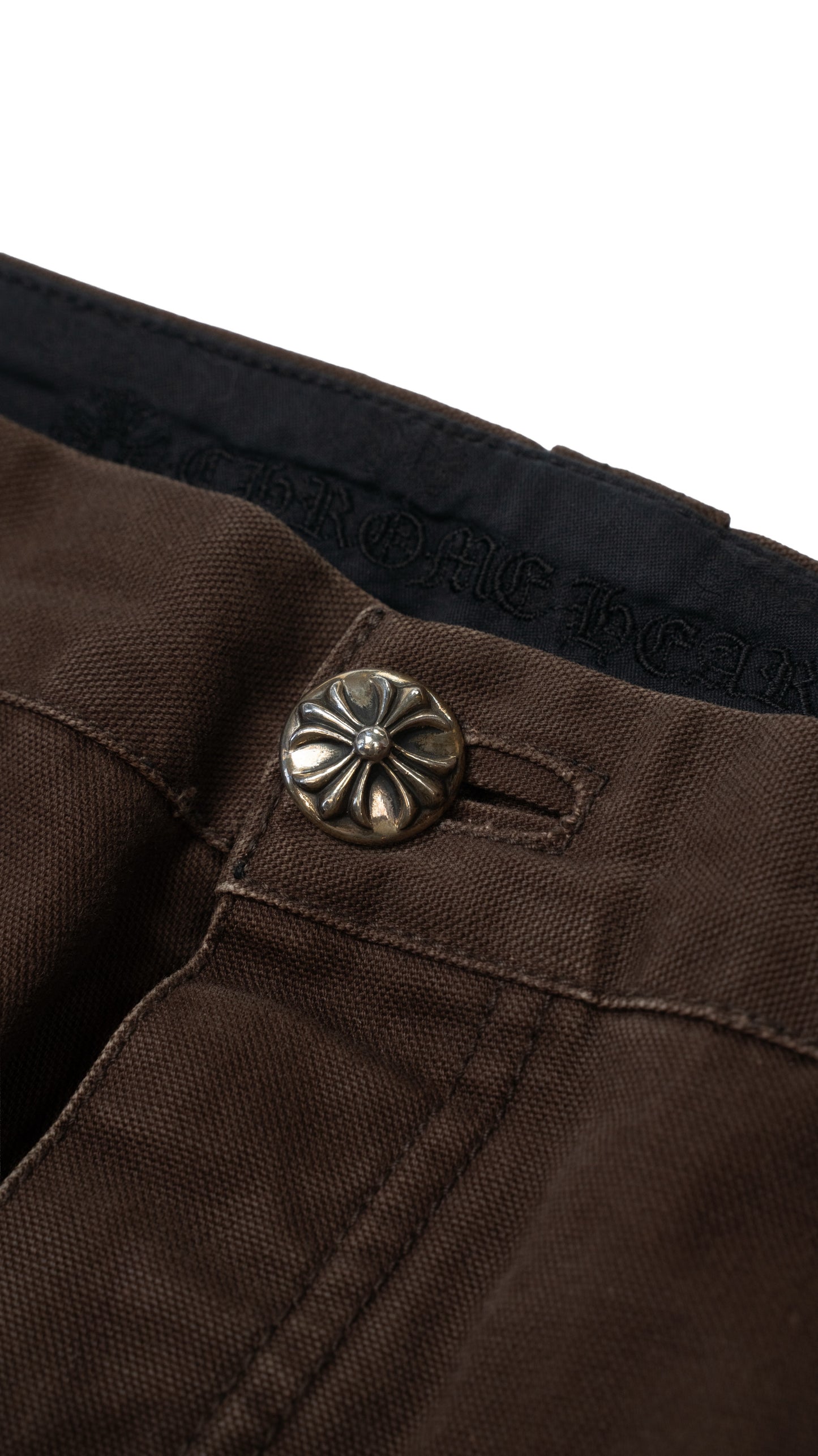 Brown Double Knee Black Patch Carpenter Pants