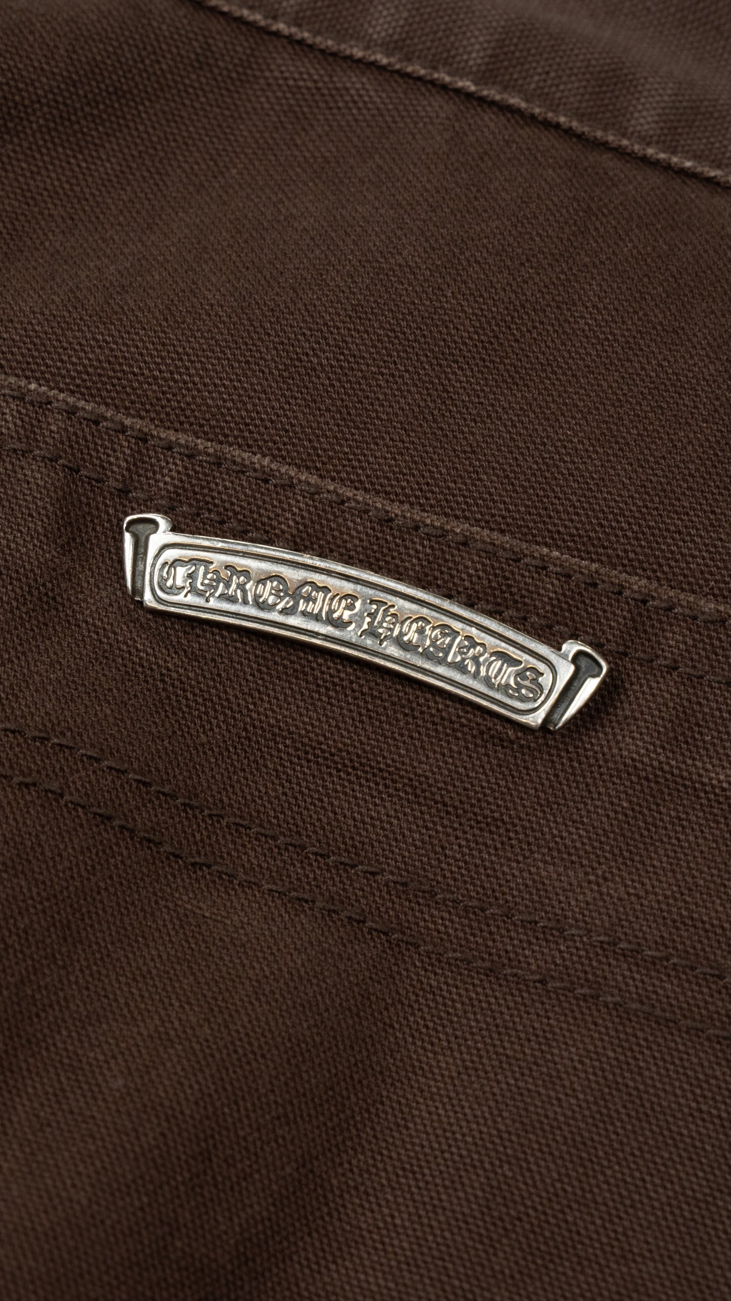 Brown Double Knee Black Patch Carpenter Pants