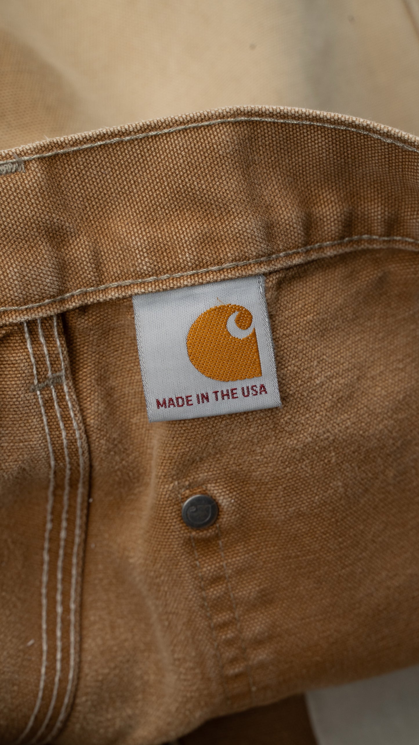 Tan Double Knee Carhartt Pants