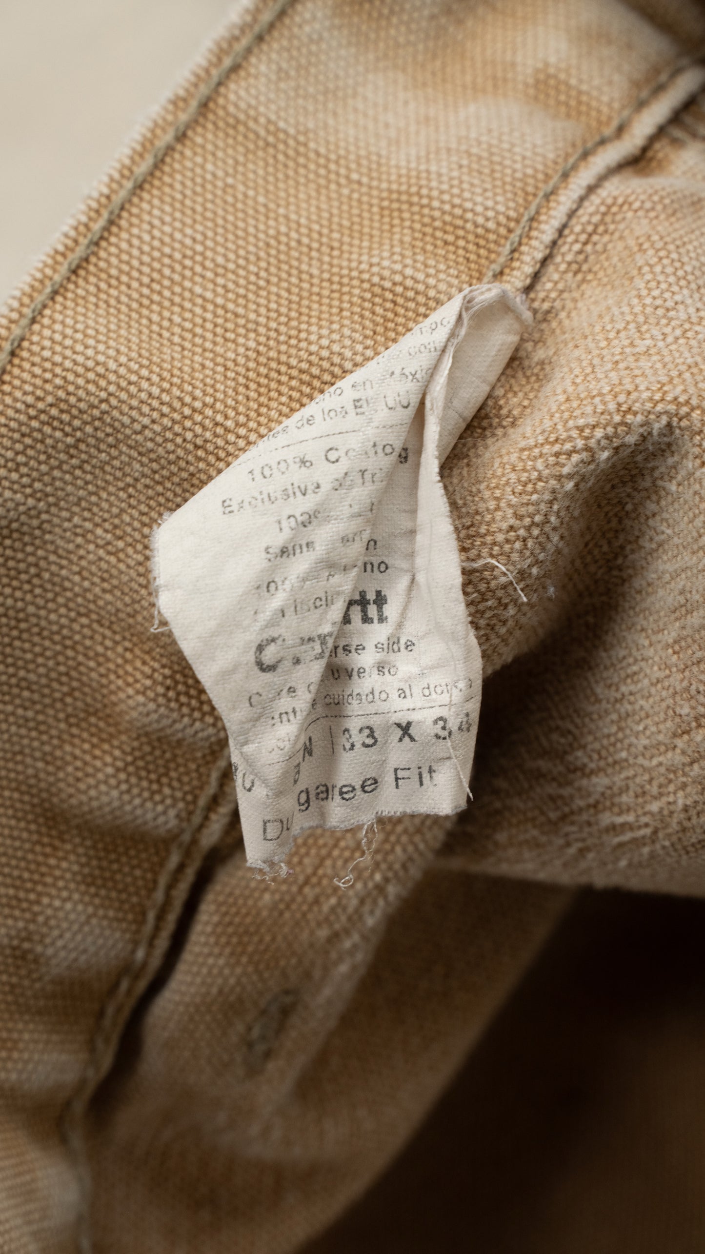 Tan Double Knee Carhartt Pants