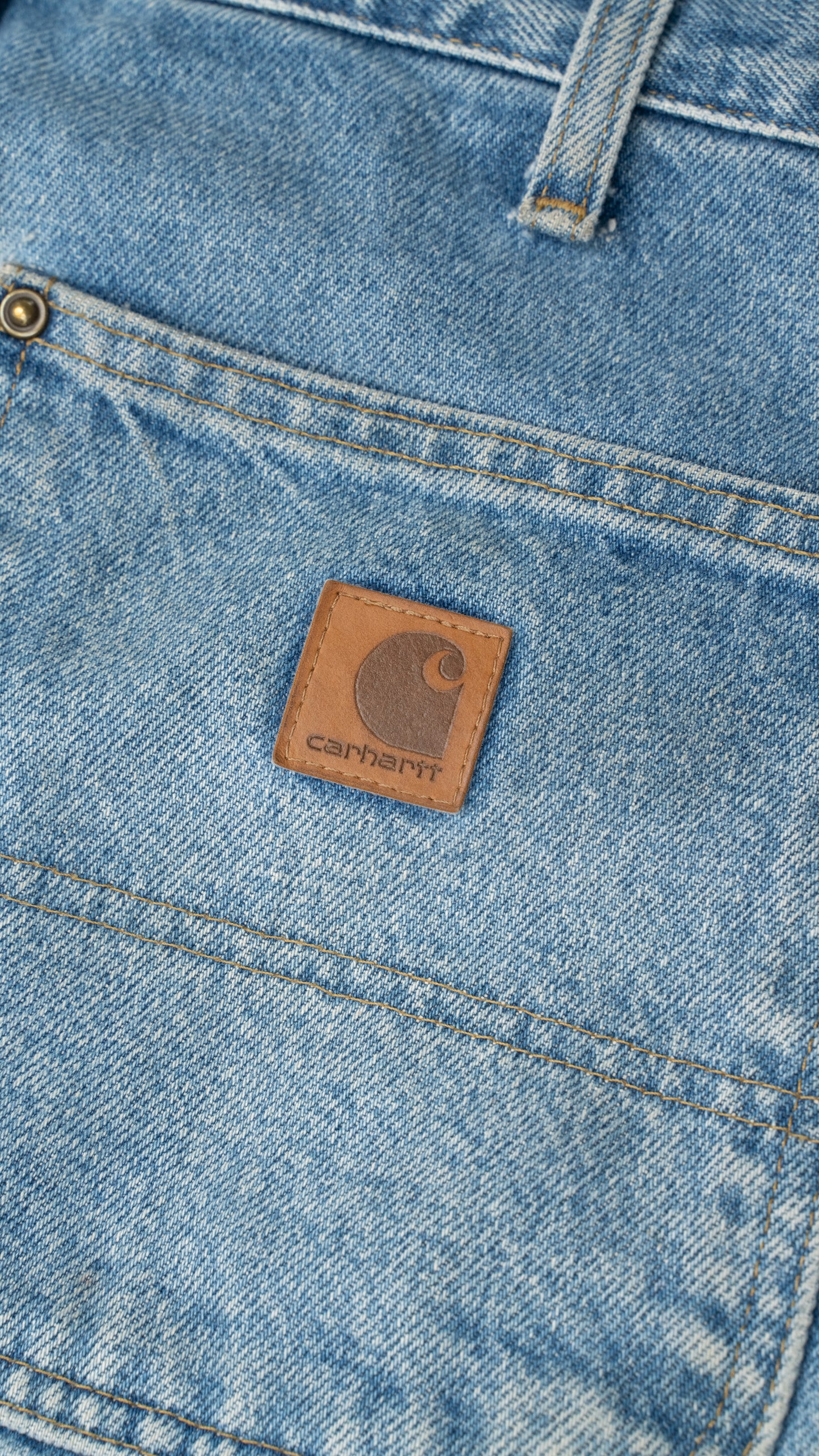 Blue Wash Double Knee Carhartt Pants