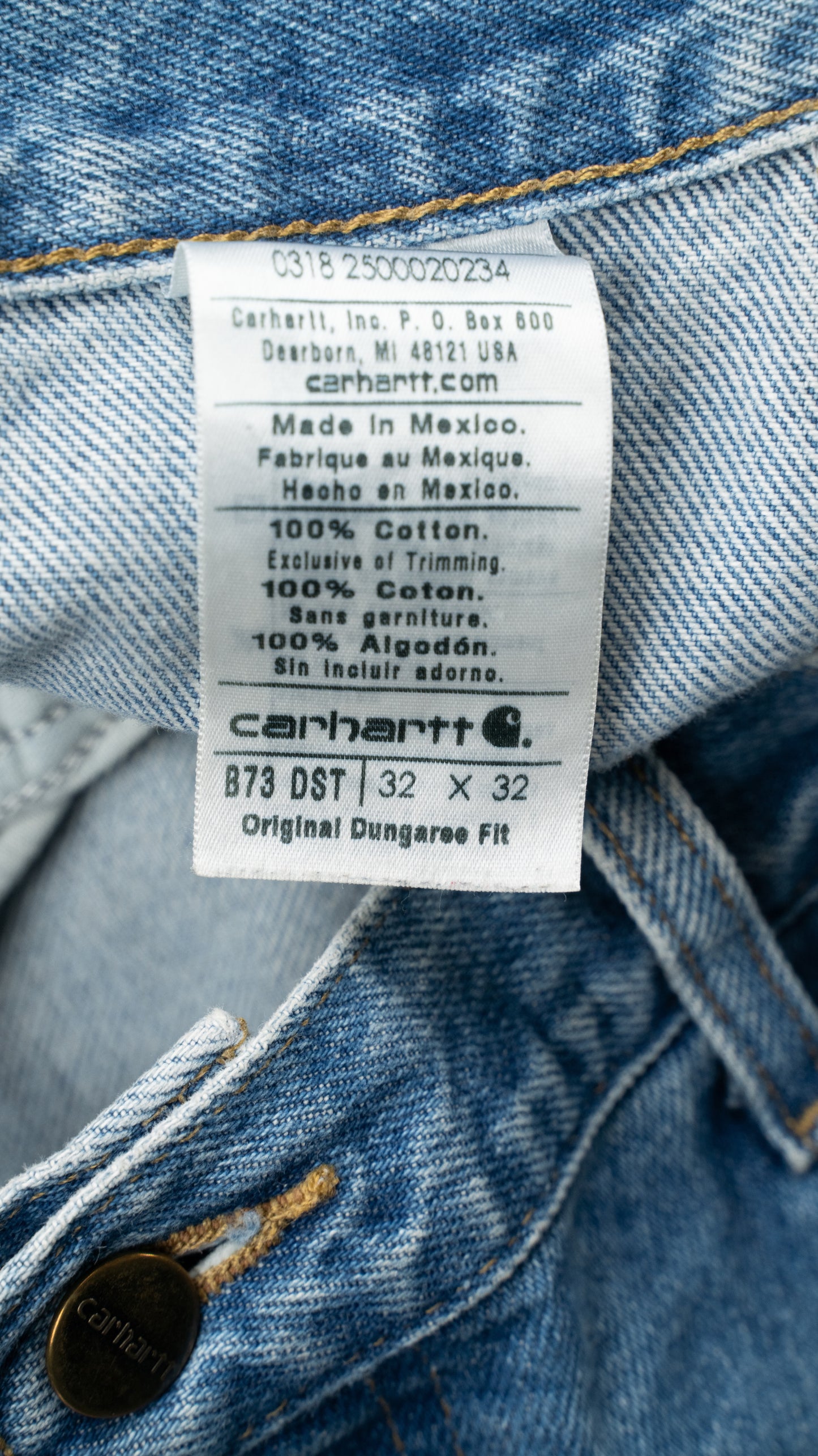 Blue Wash Double Knee Carhartt Pants