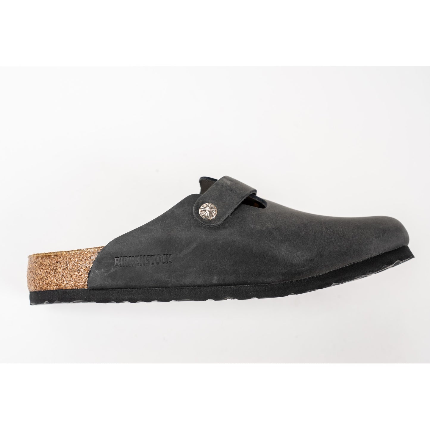 Birkenstock Boston Nubuck Leather Mules 'Black'