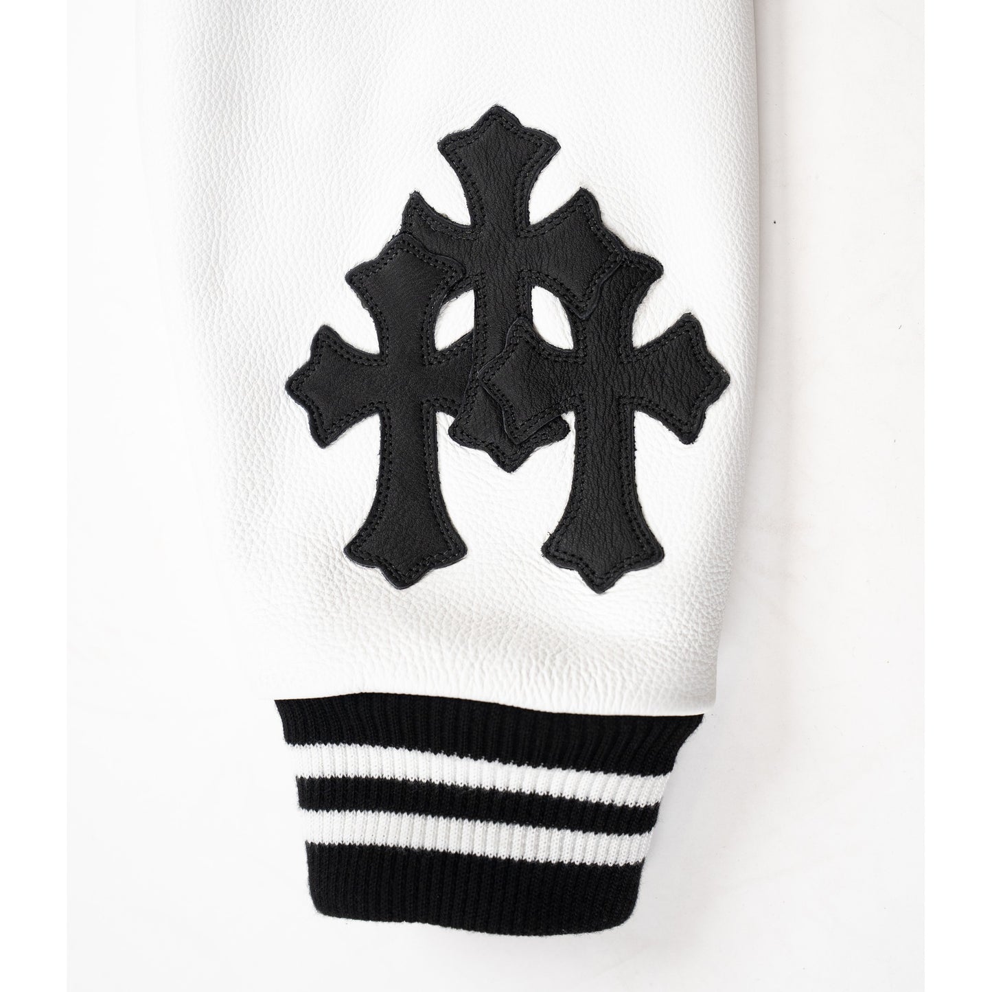 Cashmere and Leather Varsity Jacket