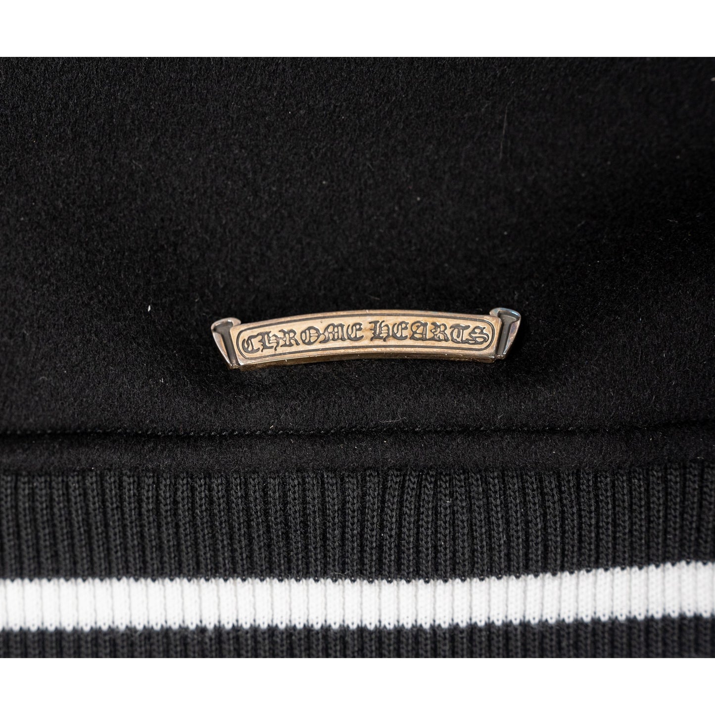 Cashmere and Leather Varsity Jacket