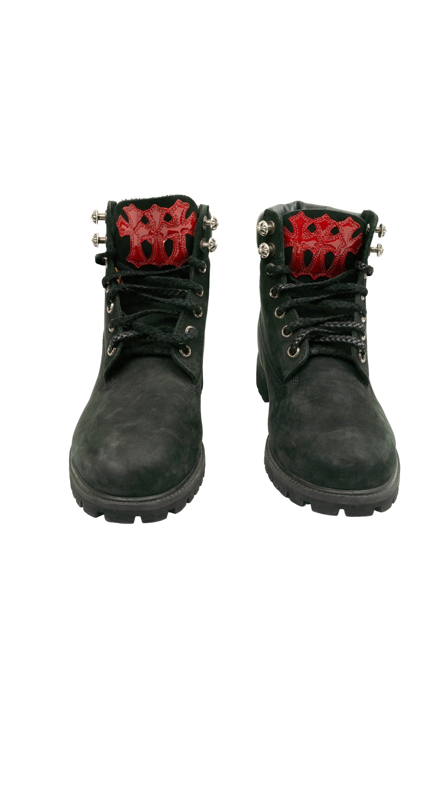 Patent Leather Red Cross Patch Timberland Boots