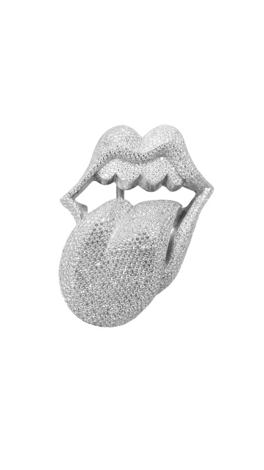 Iced Out VVS Rolling Stones Belt Buckle
