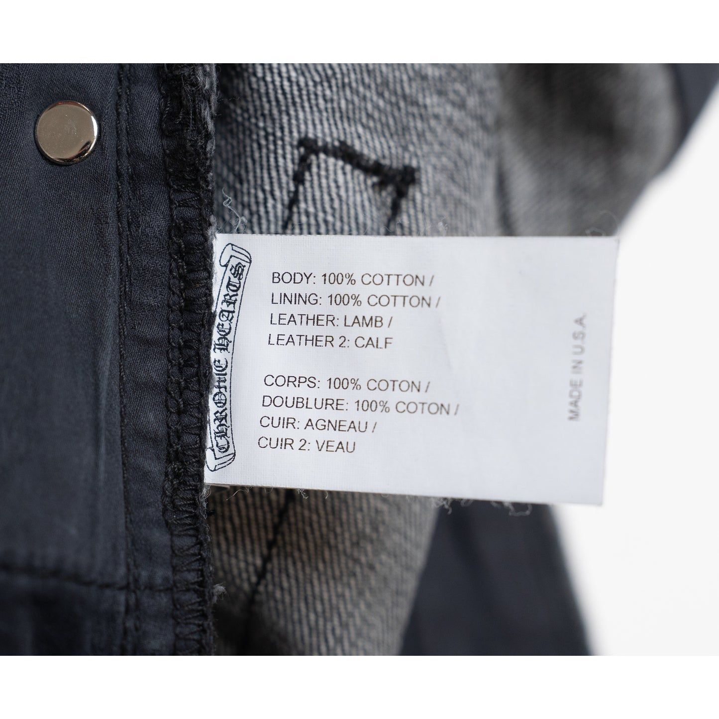 CLB Grey Black & Red Cross Patch Jeans