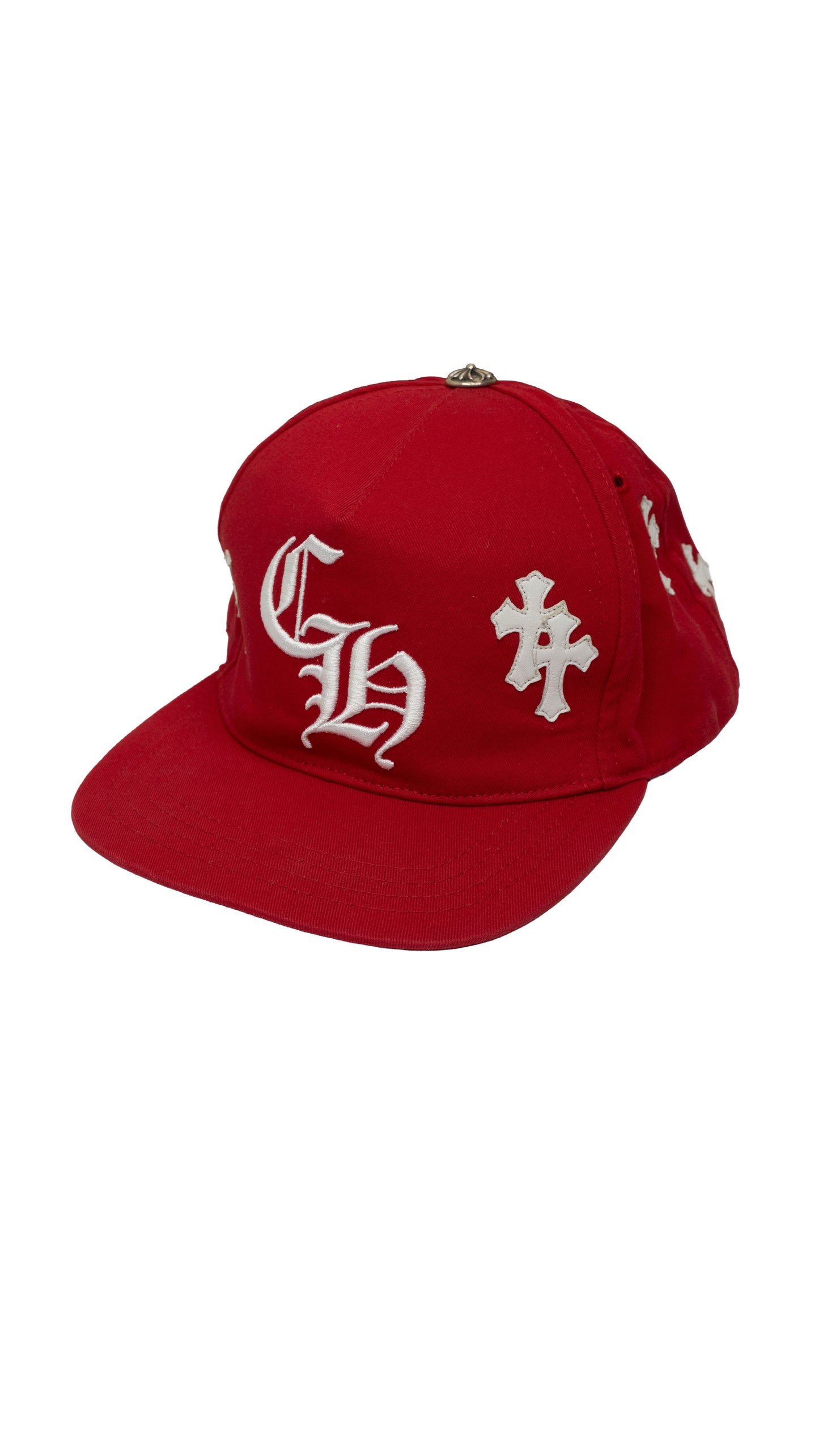 White Cross Patch Trucker Hat 'Red'