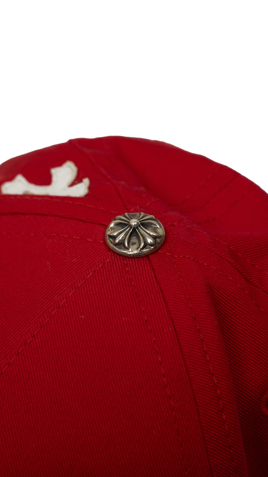 White Cross Patch Trucker Hat 'Red'