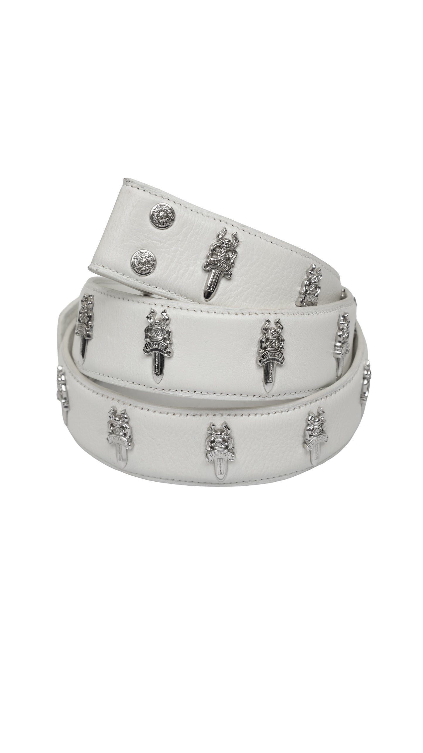 Dagger Loaded White Belt Strap