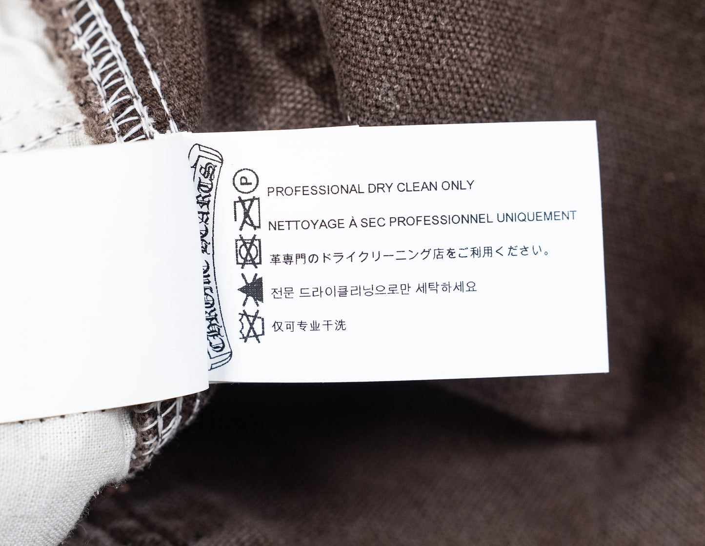 Las Vegas Exclusive Orange & Leopard Star Leather Patch Carpenter Pants