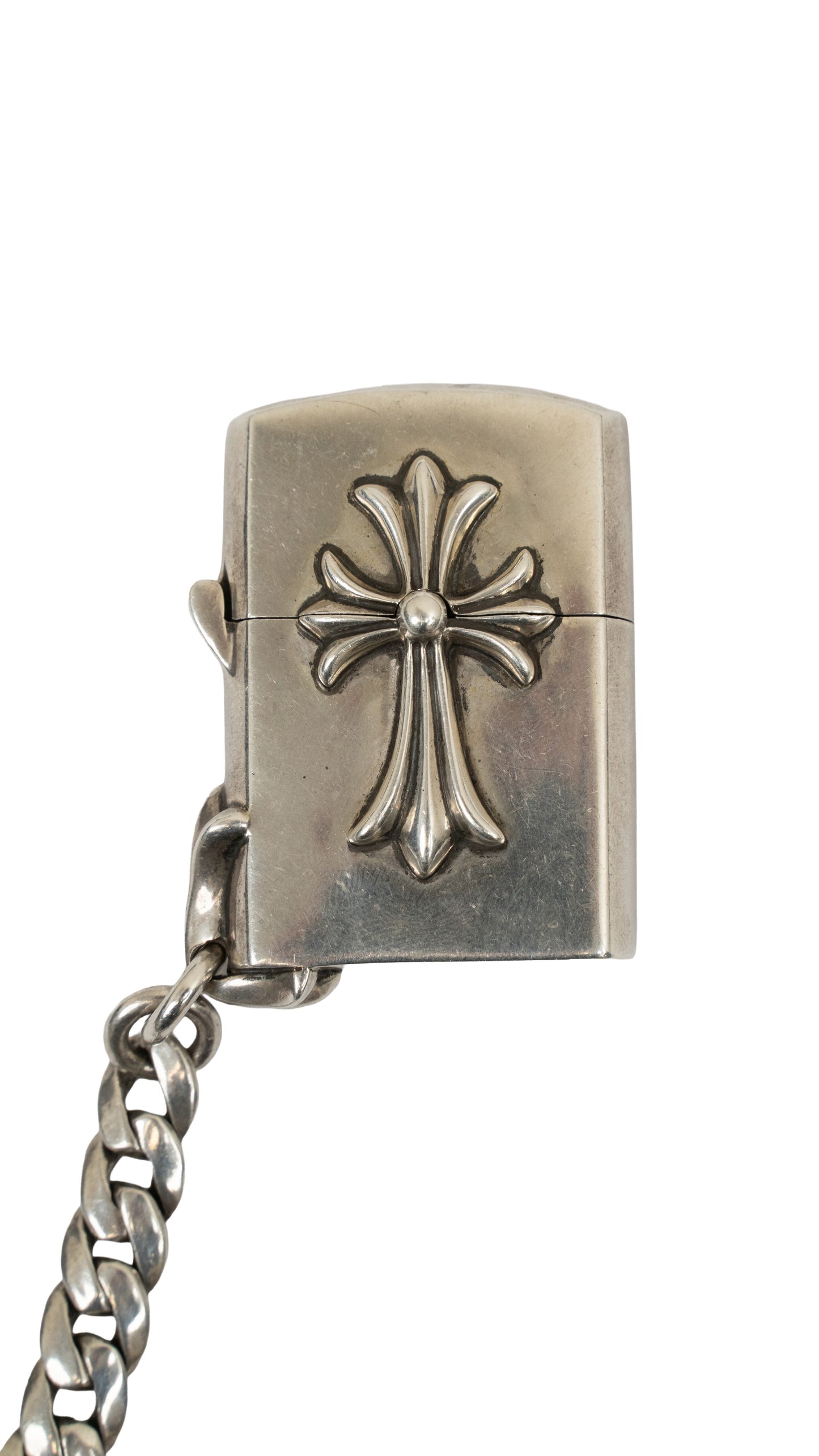 Cuban Link Zippo Cross Lighter Wallet Chain