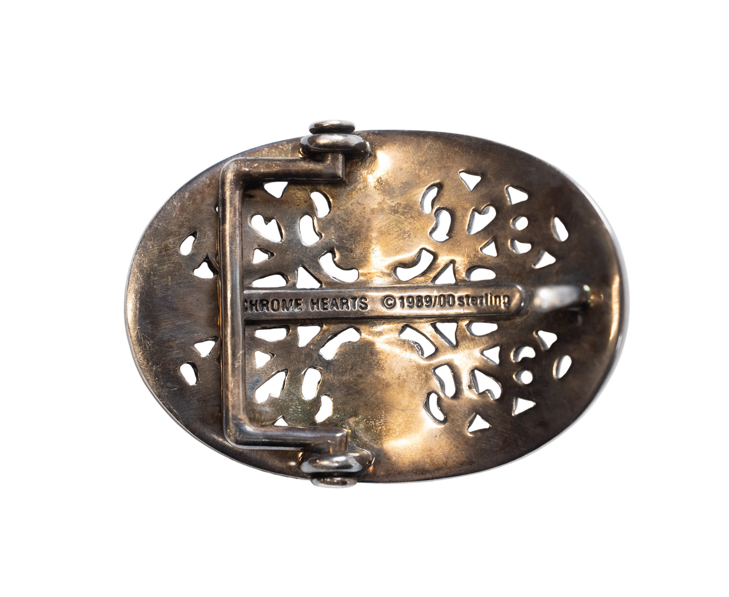 Silver Oval Belt Buckle
