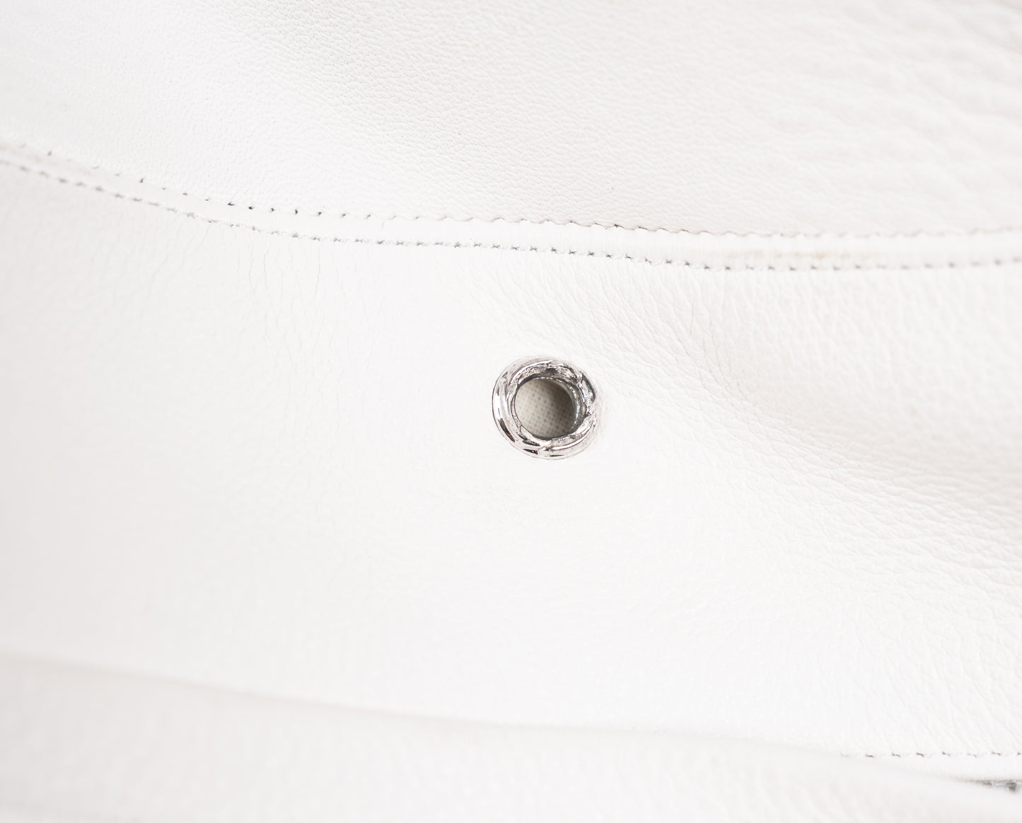 Blue/White Leather Cross Patched Beanbag