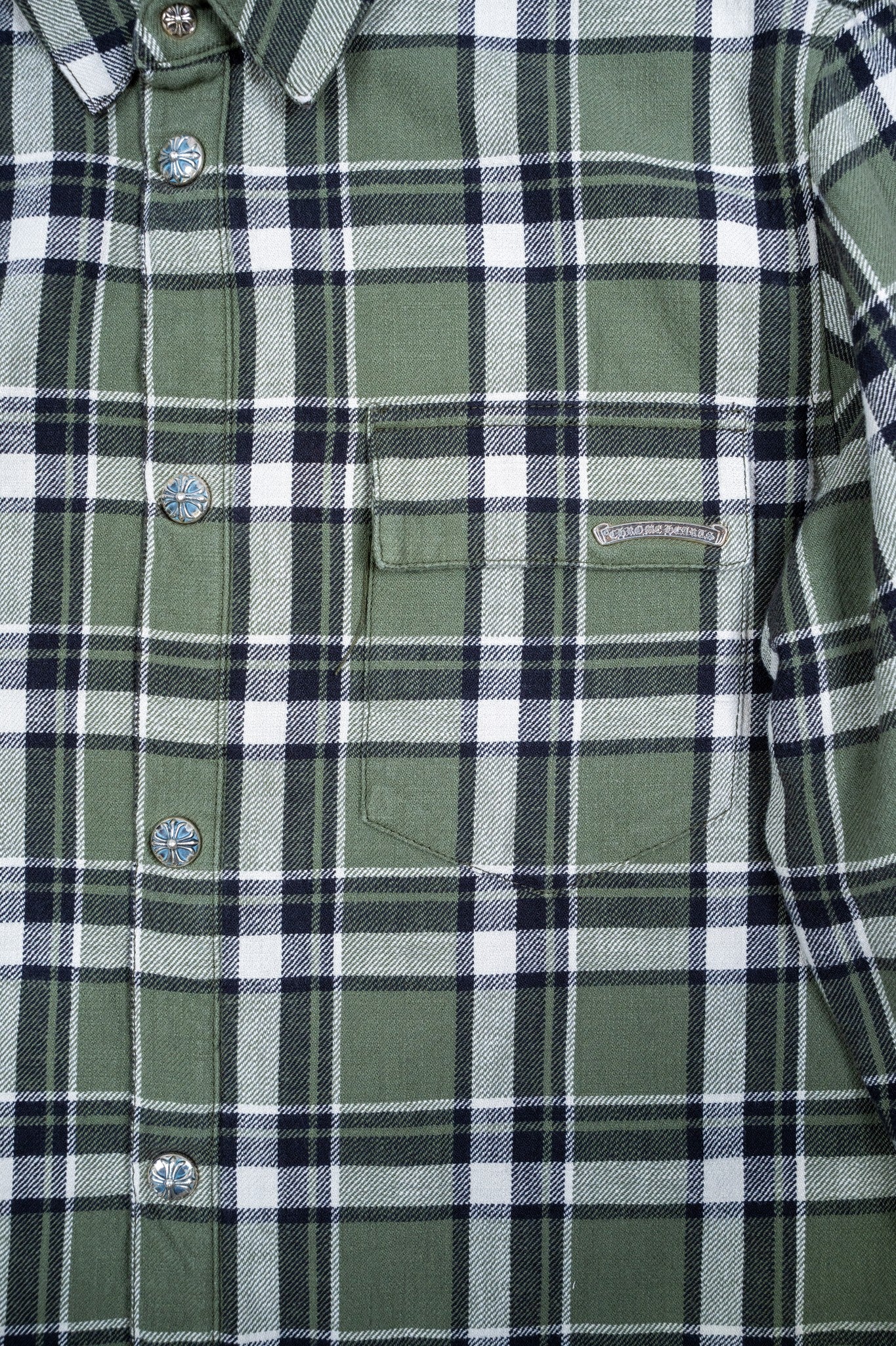 Floral Padded Flannel Shirt Jacket 'Green Purple'