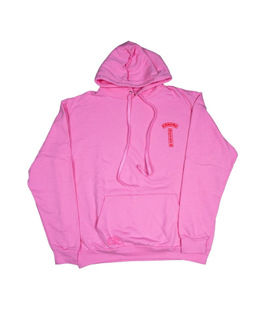 USA Script Logo Pink Pullover Hoodie