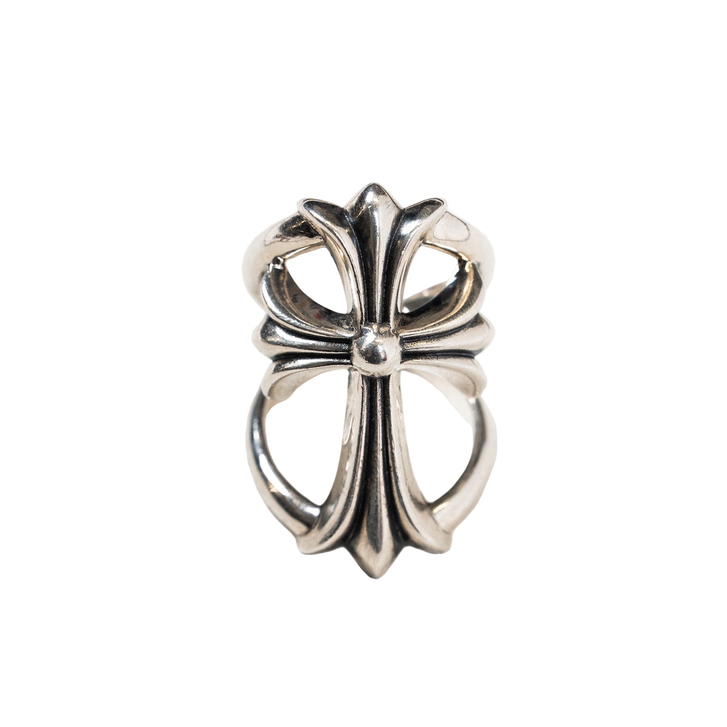 Silver Infinity Cross Ring