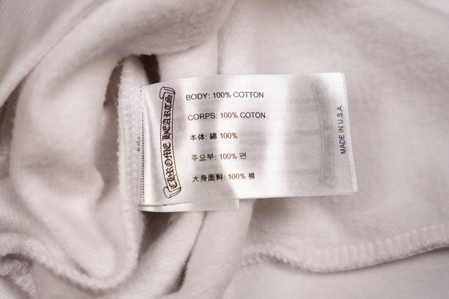 Horseshoe Floral Sleeve White Crewneck Sweatshirt