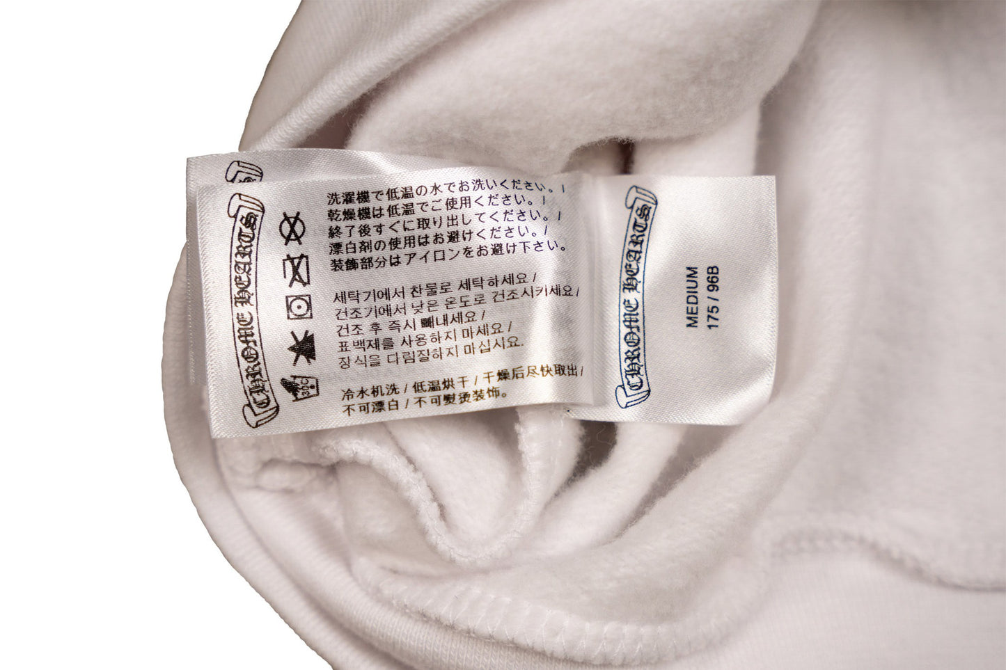 Horseshoe Floral Sleeve White Crewneck Sweatshirt