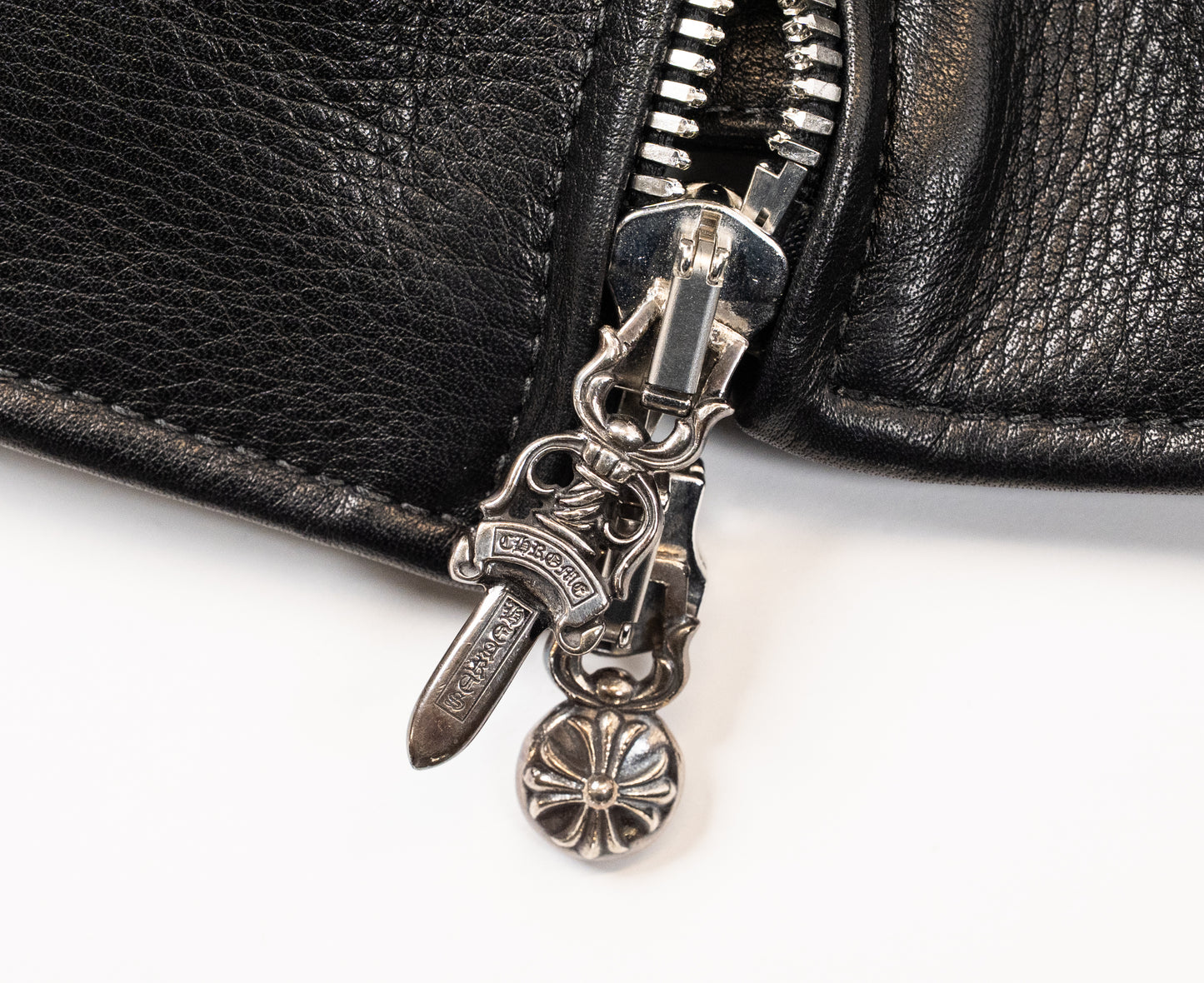 Black Silver Dagger Leather Jacket