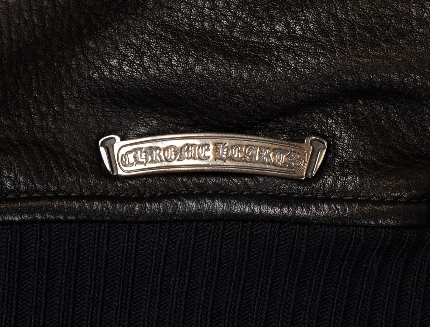 Black Silver Dagger Leather Jacket