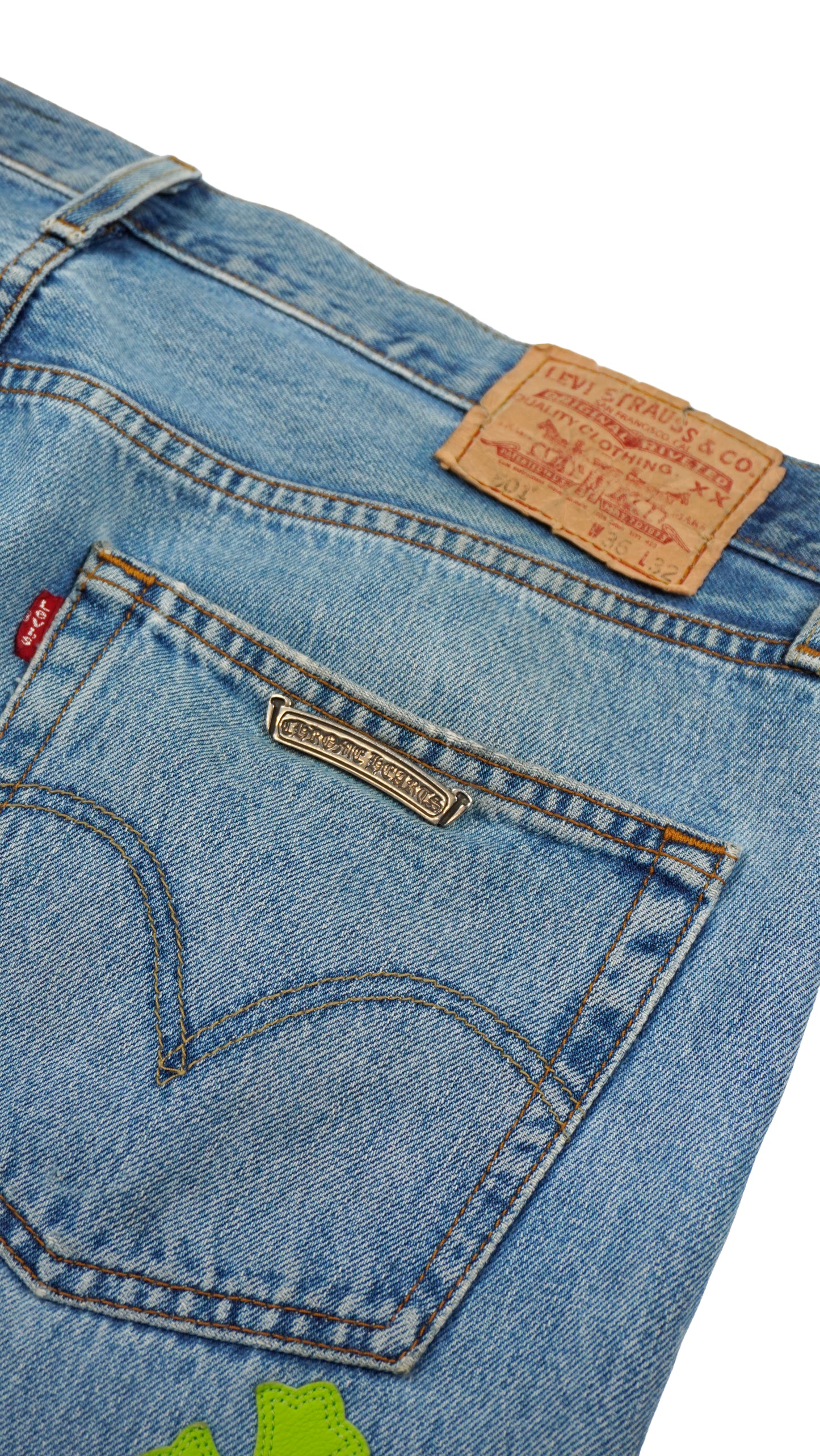 501 Levi's Lime Patches